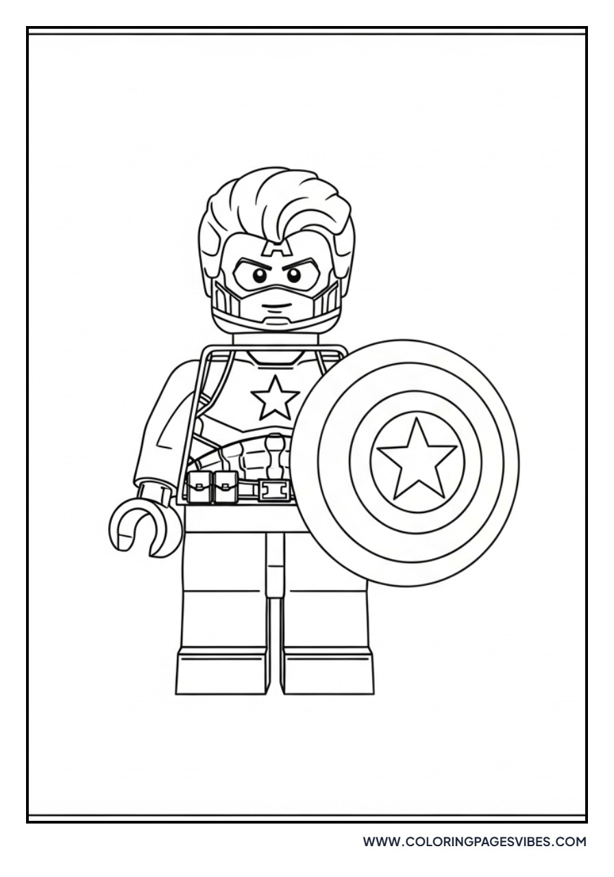 Lego Captain America Minifigure