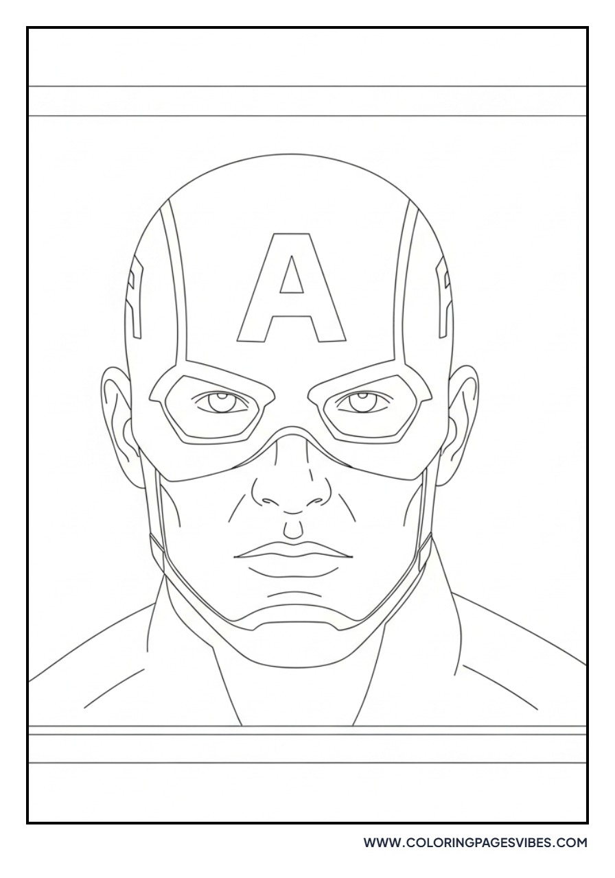 Smiling Captain America Face