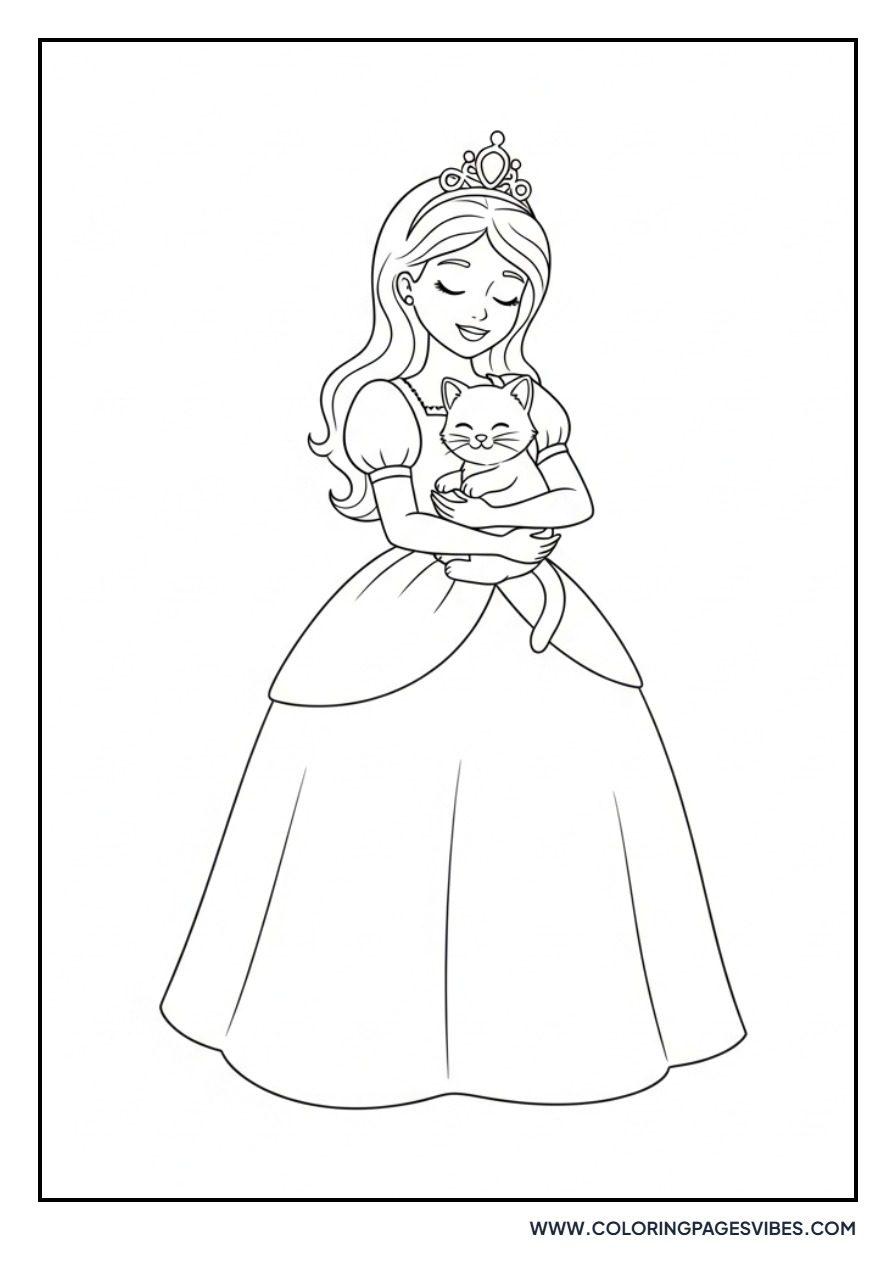 Kawaii Princess with Cat