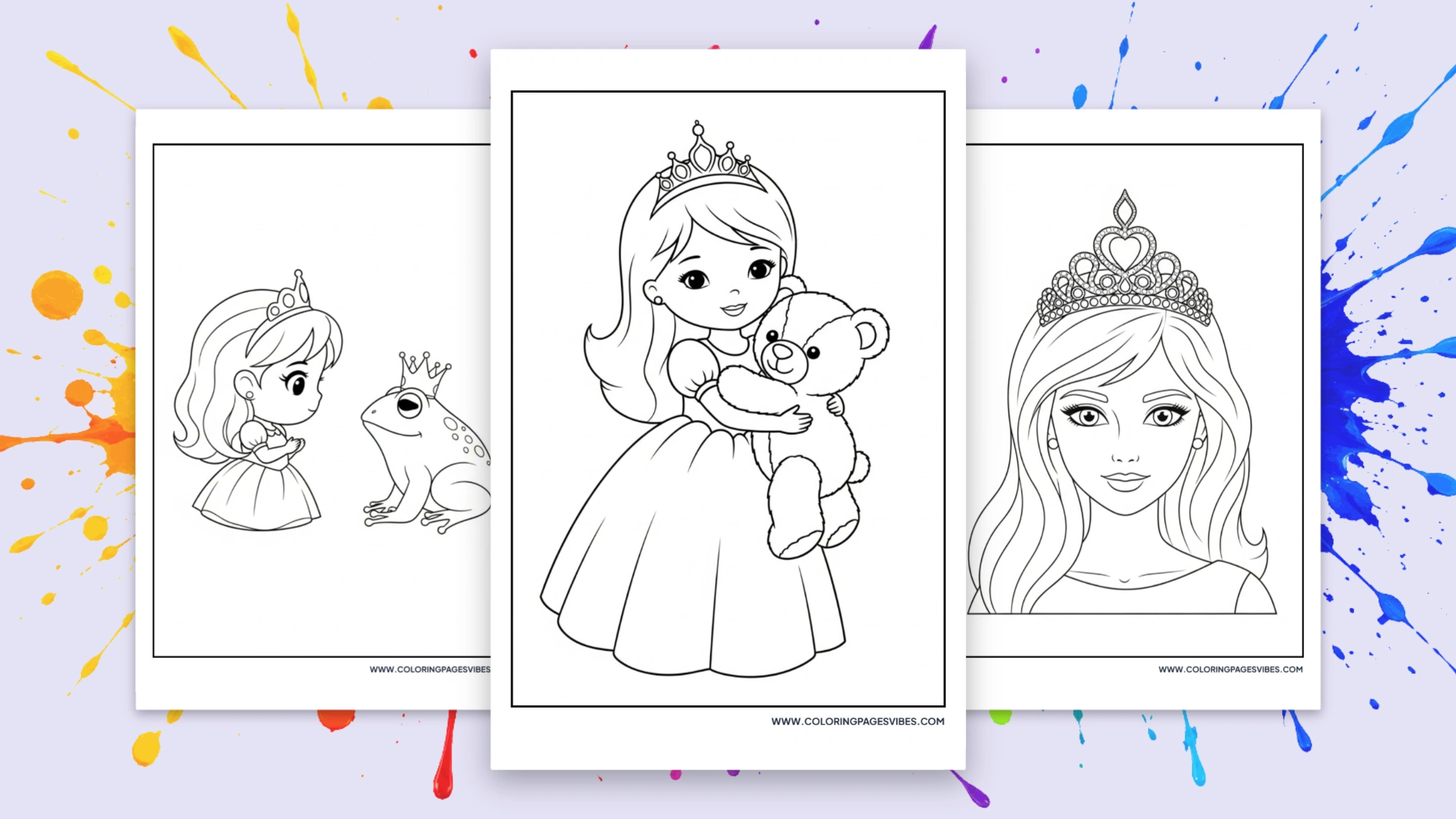 82+ Free Printable Cute Princess Coloring Pages