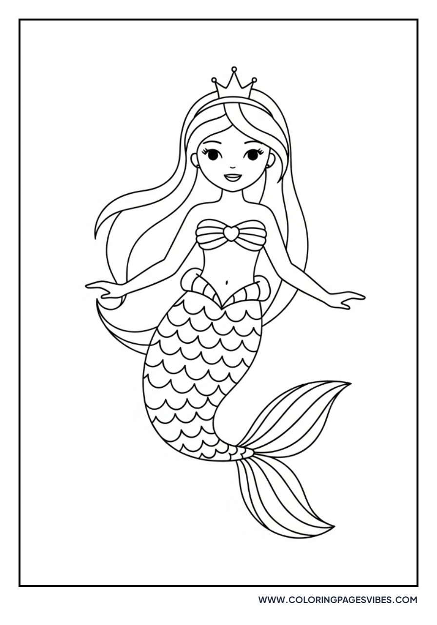 Mermaid Princess Swimming