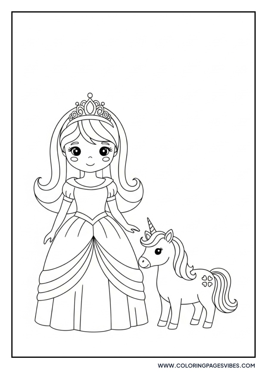 Princess and Unicorn Friend