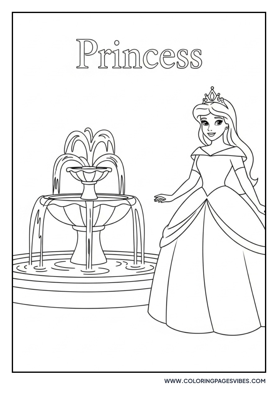 Princess at a Fountain