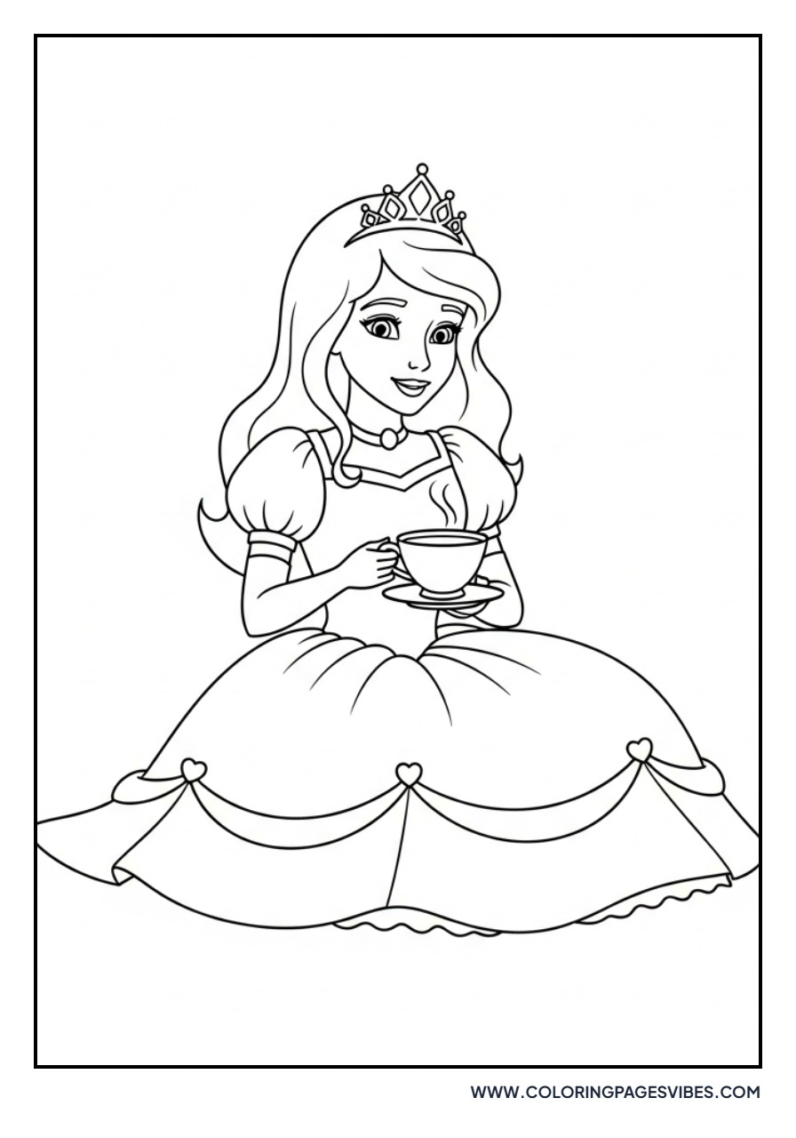 Princess at Tea Party