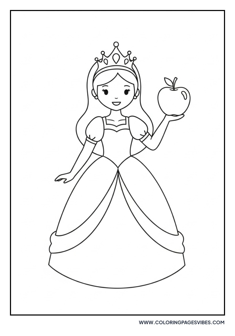 Princess Holding an Apple