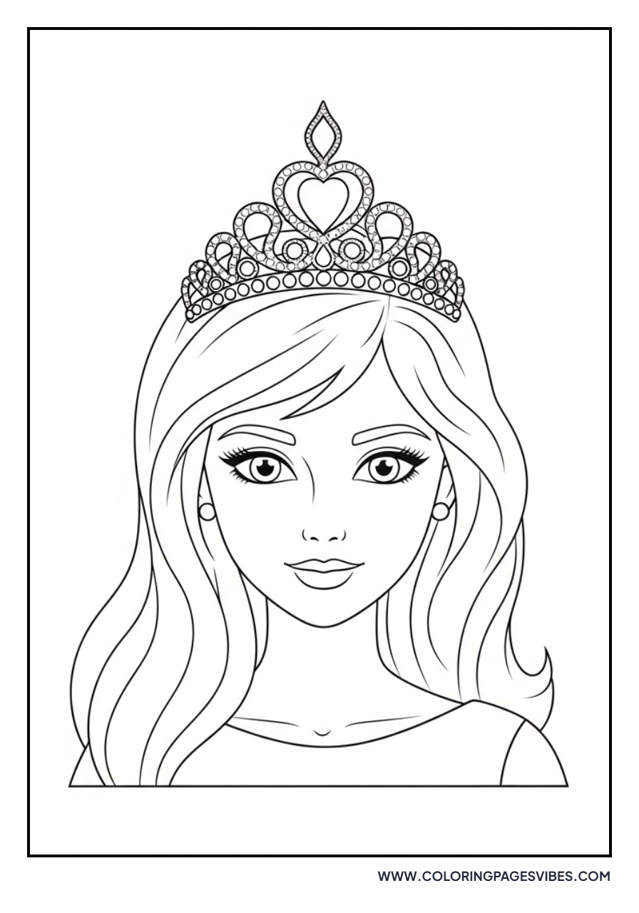 Princess Wearing a Tiara