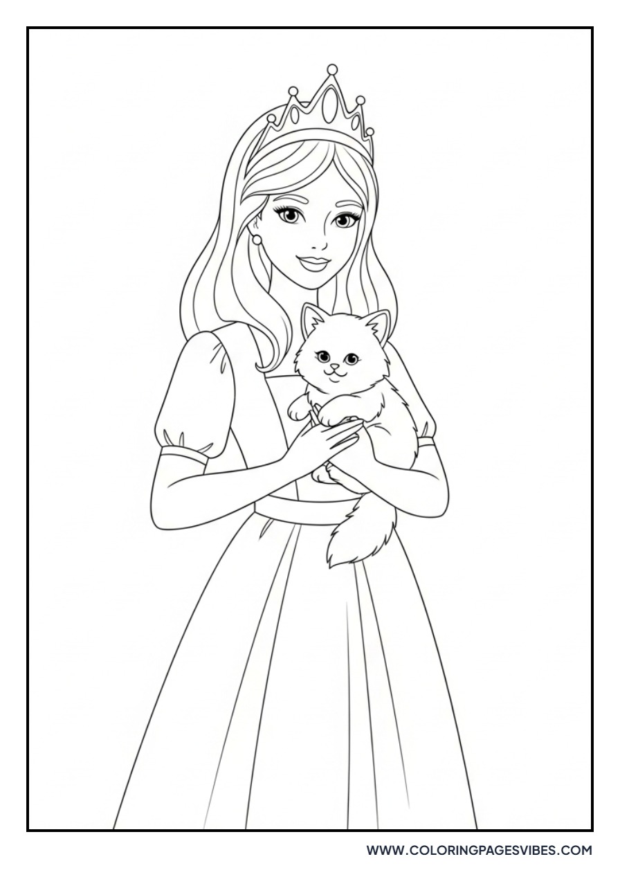 Princess with a Kitten