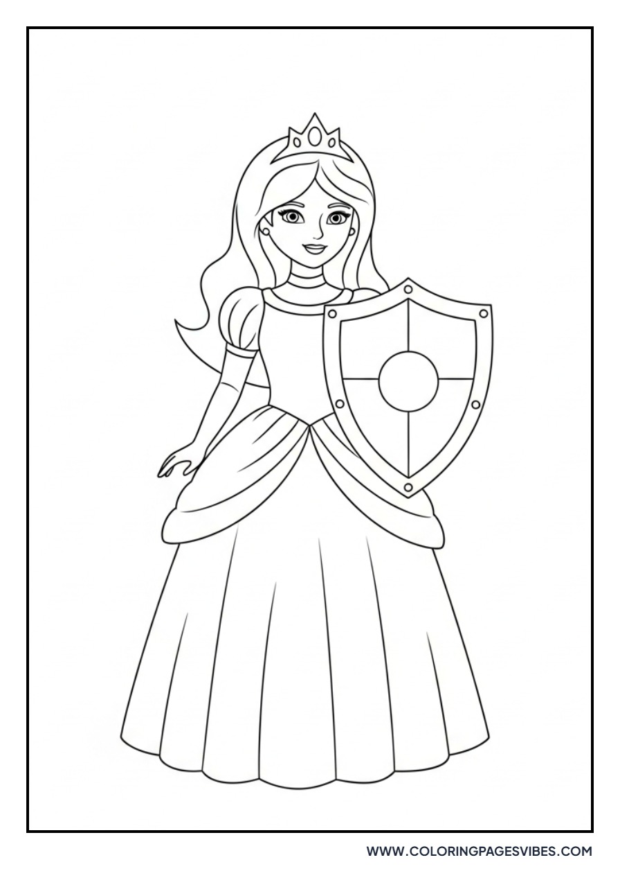 Princess with a Shield