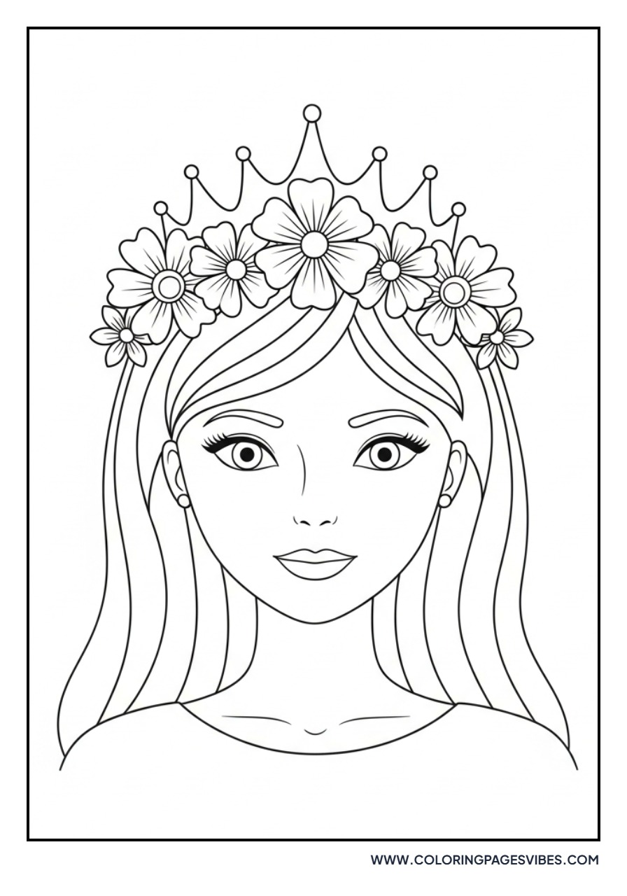 Princess with Flower Crown
