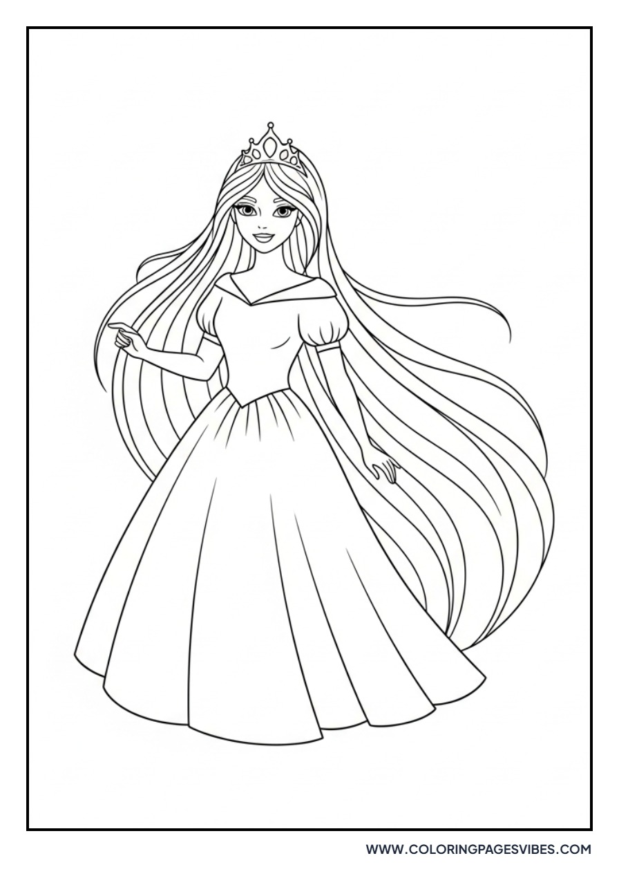 Princess with Long Hair