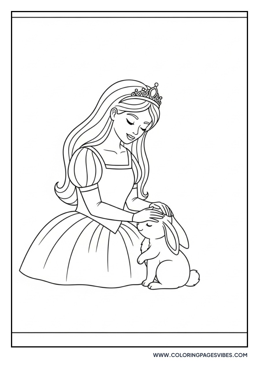 Princess with Rabbit Friend