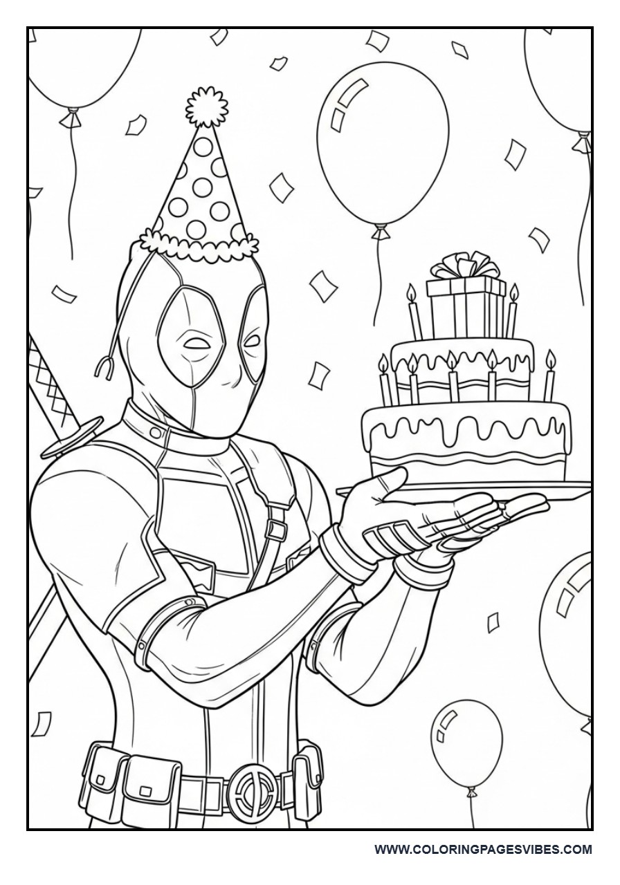 Deadpool Birthday Party Scene