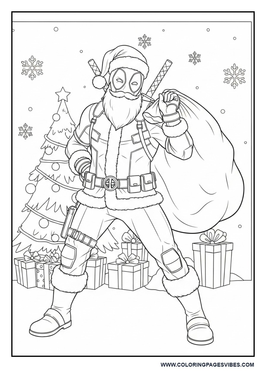 Deadpool Christmas Santa Theme