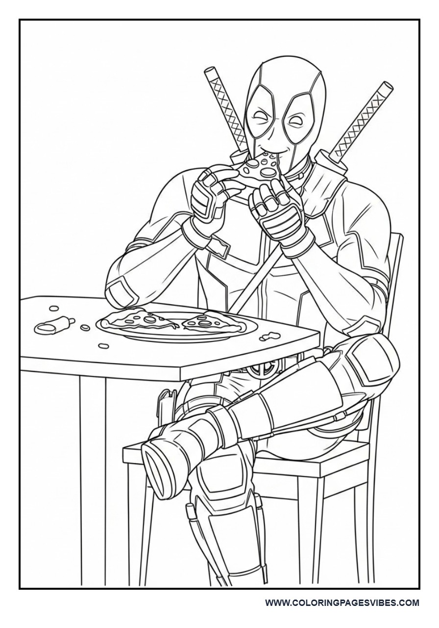 Deadpool Eating Pizza Scene