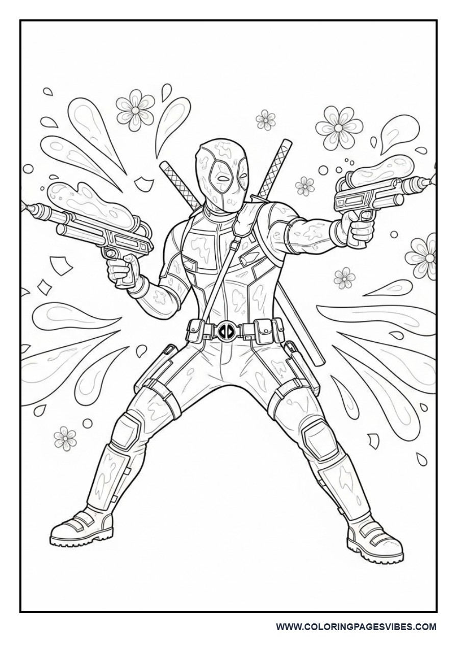 Deadpool Holi Festival Scene