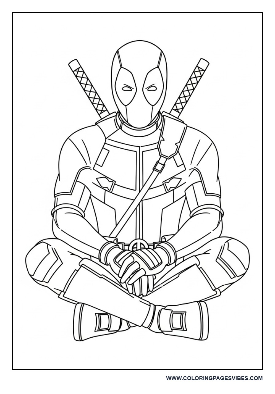 Deadpool Sitting Relaxed