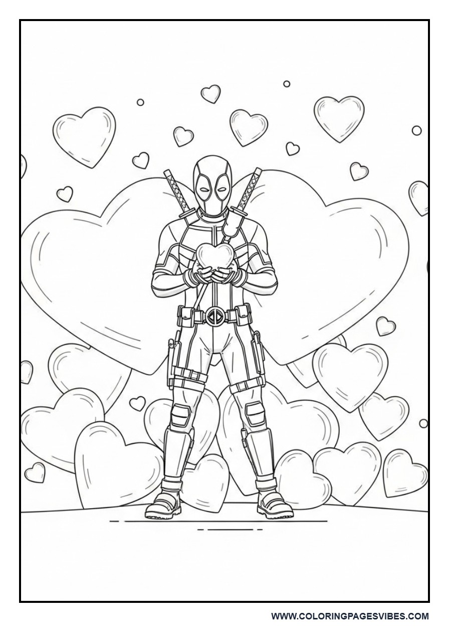 Deadpool Valentine Heart Theme