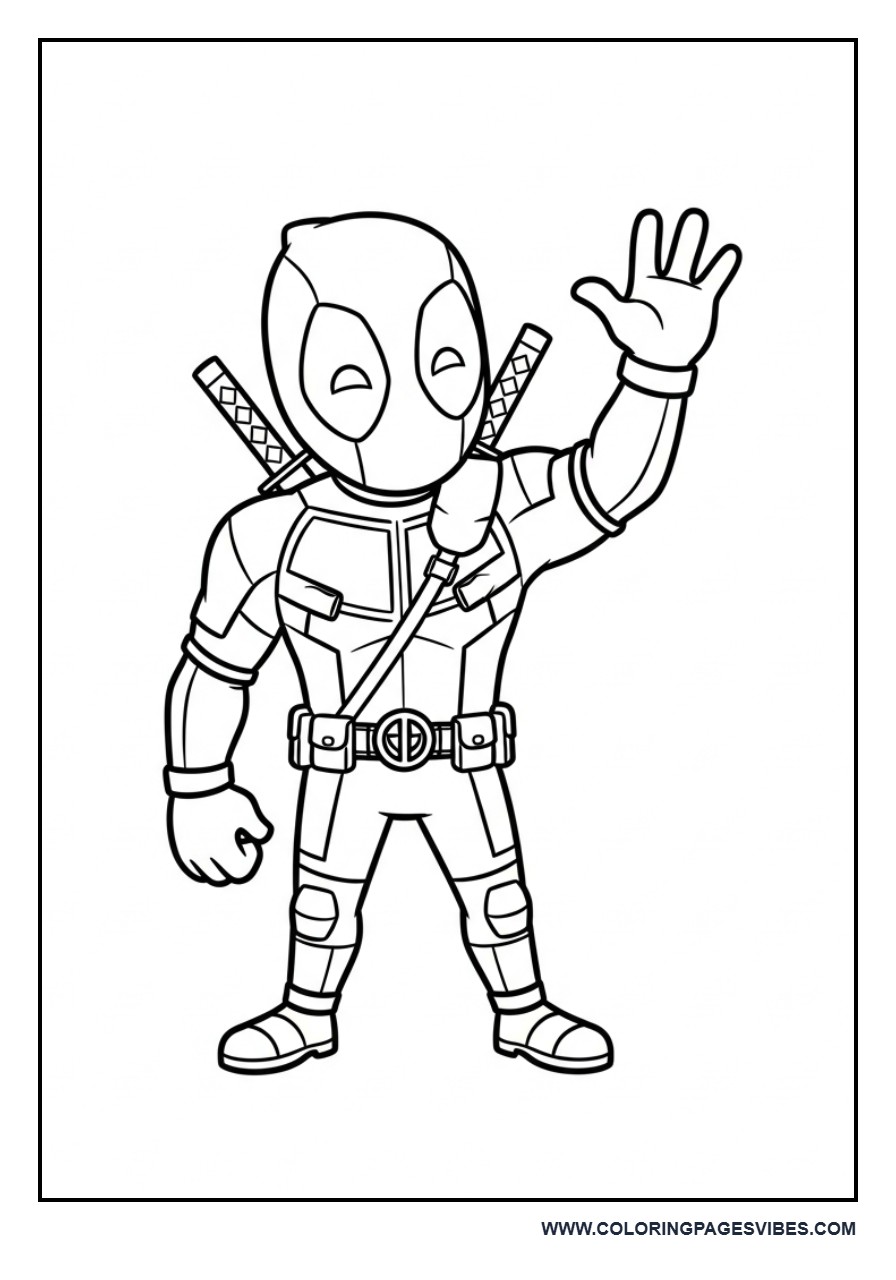 Deadpool Waving Hello