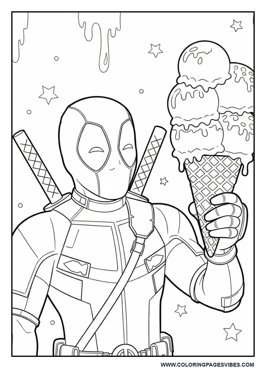 Deadpool with Ice Cream Treat