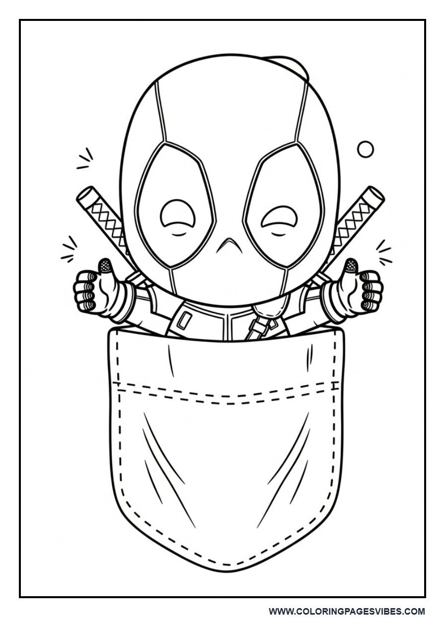 Mini Deadpool in Pocket Style