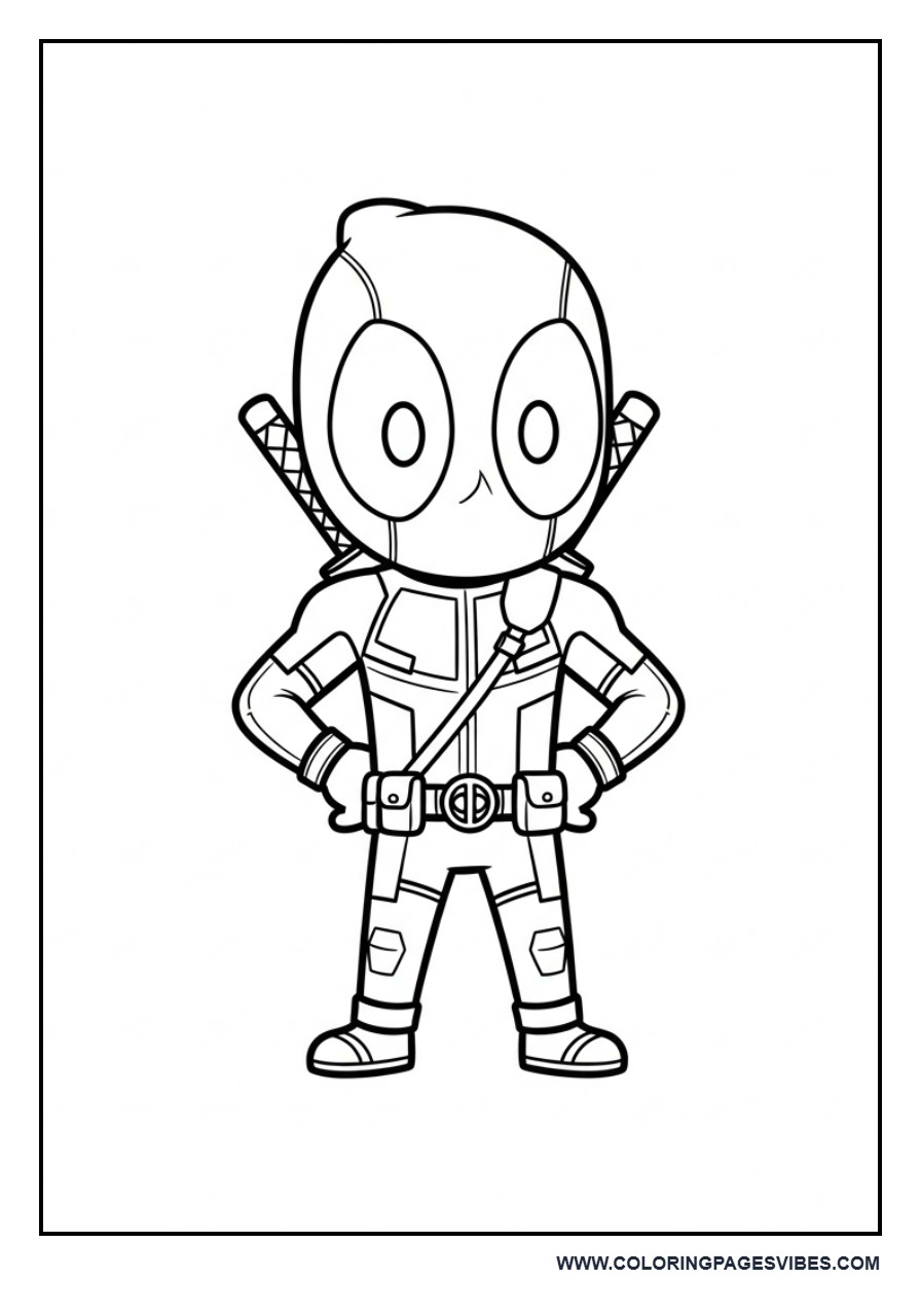 Simple Standing Deadpool (Easy)