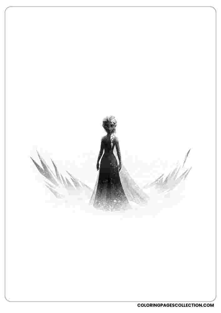 Elsa and Anna Holding Hands in Motion