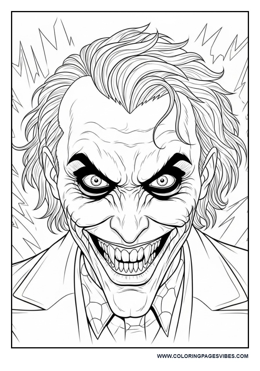 Evil Joker Grin Close-Up