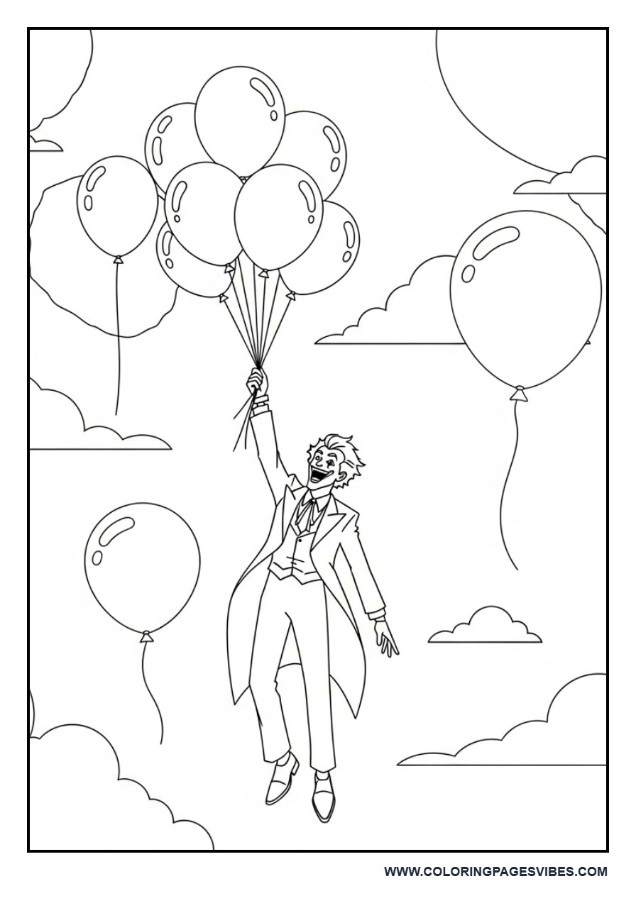 Joker Balloon Sky Scene