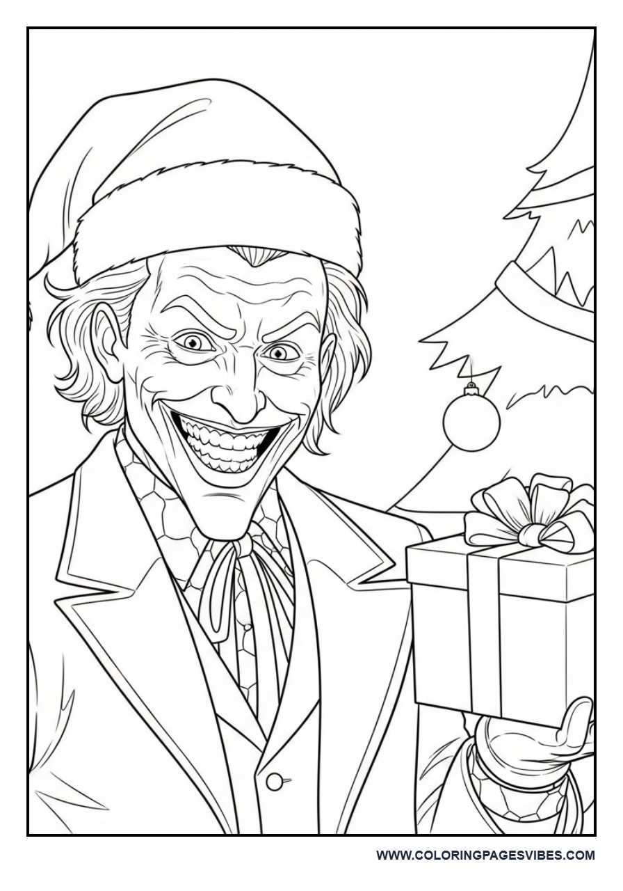 Joker Christmas Santa Outfit