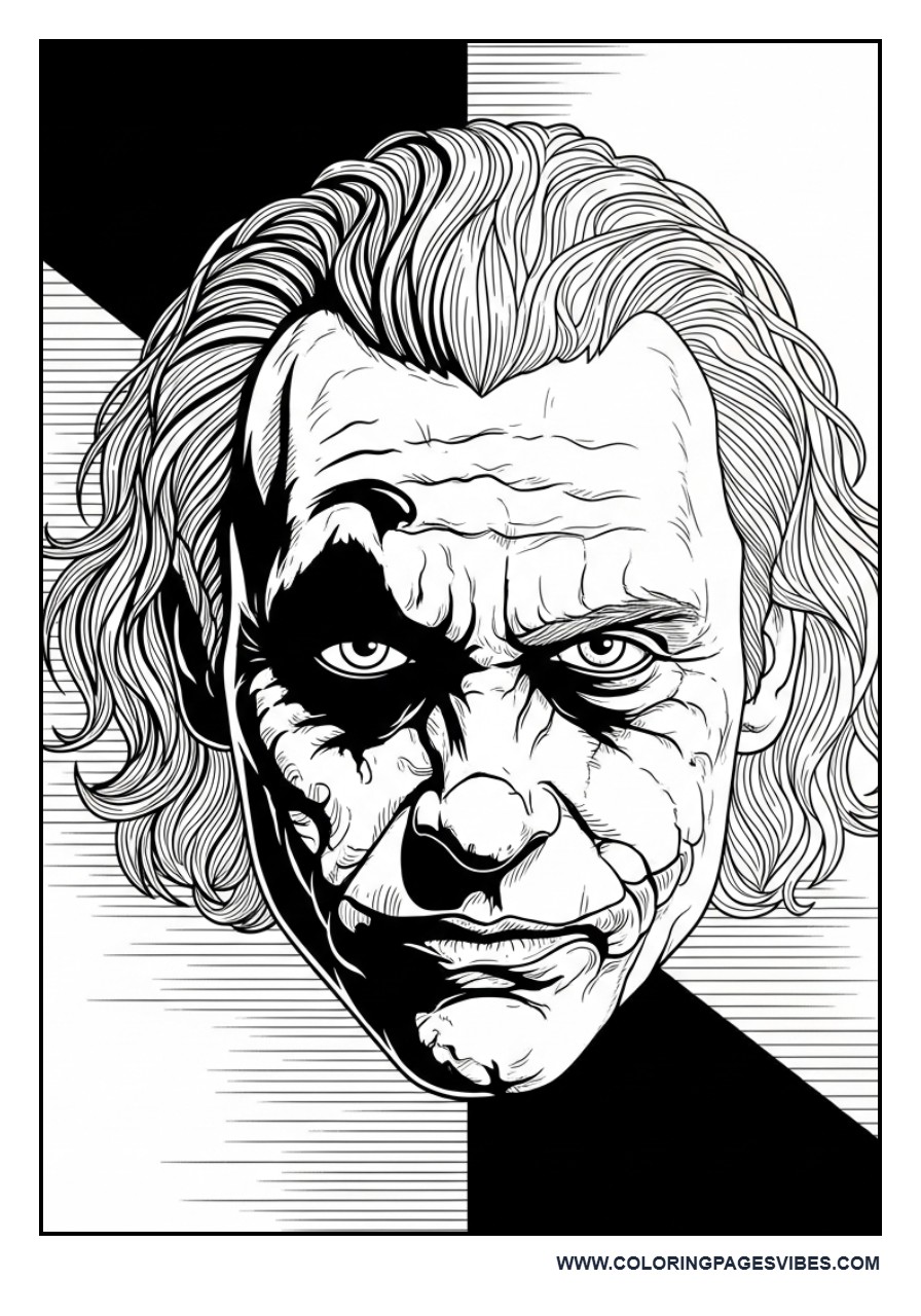 Joker Close-Up Half Face Shadow