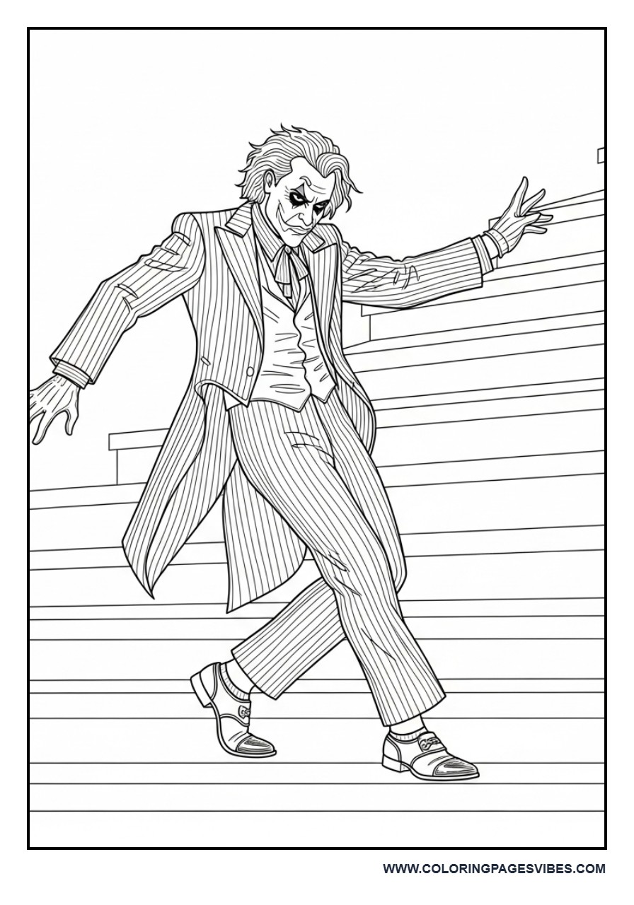 Joker Dancing Down Stairs