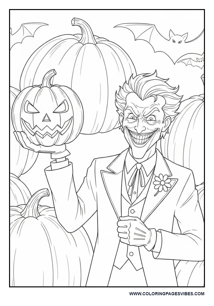 Joker Halloween Pumpkin Theme