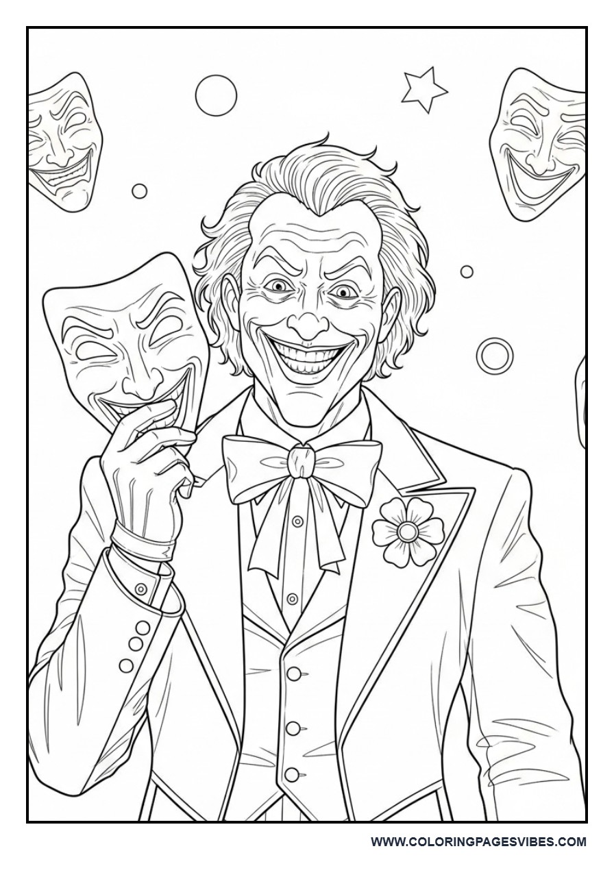 Joker Holding Laughing Mask