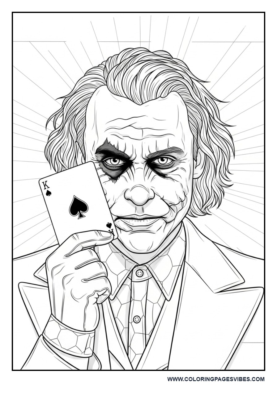 Joker Holding Playing Card Close-Up