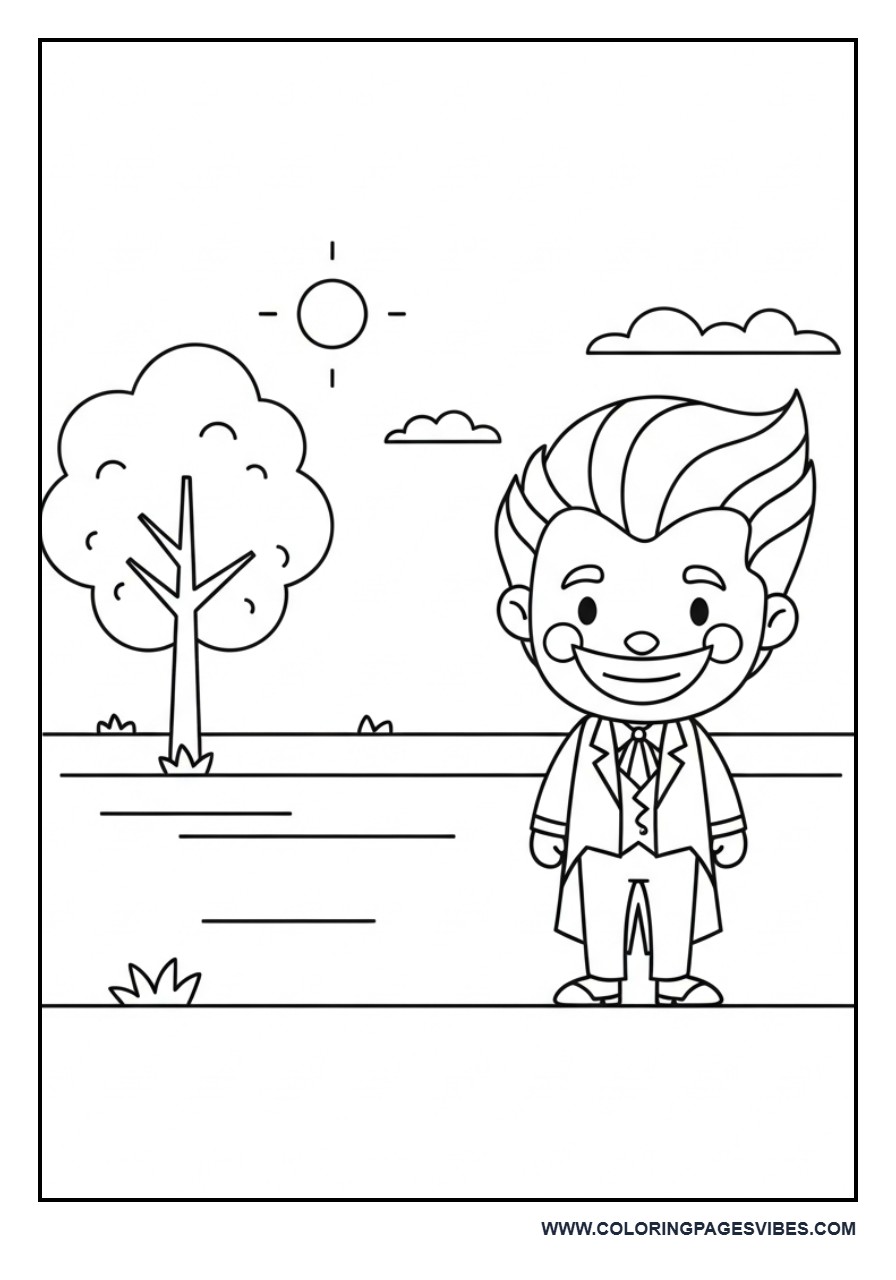 Joker in a Simple Park Scene