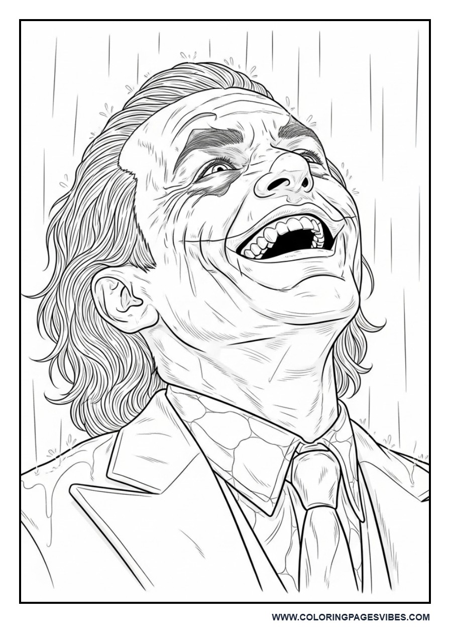 Joker Laughing in the Rain