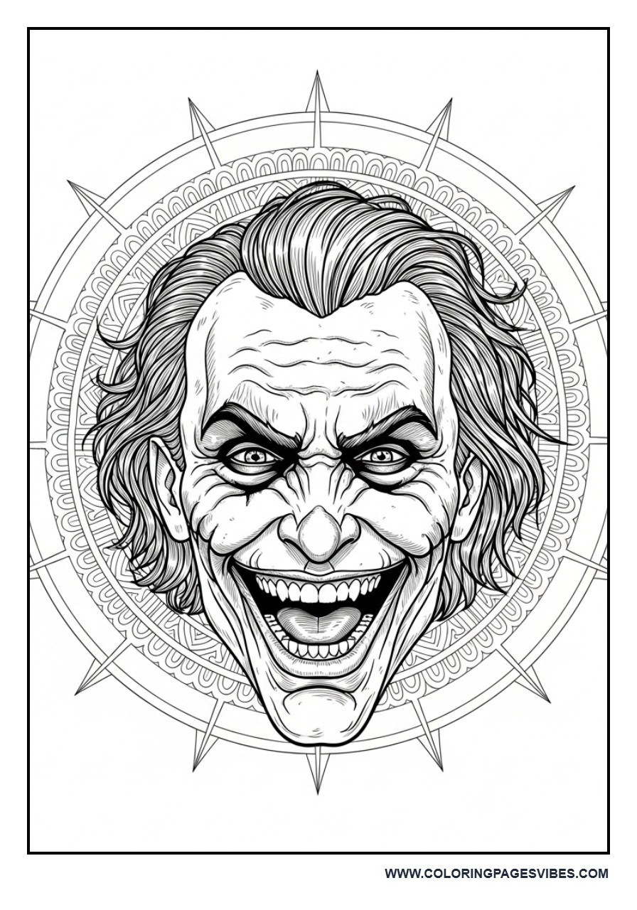 Joker Laughing with Mandala Aura