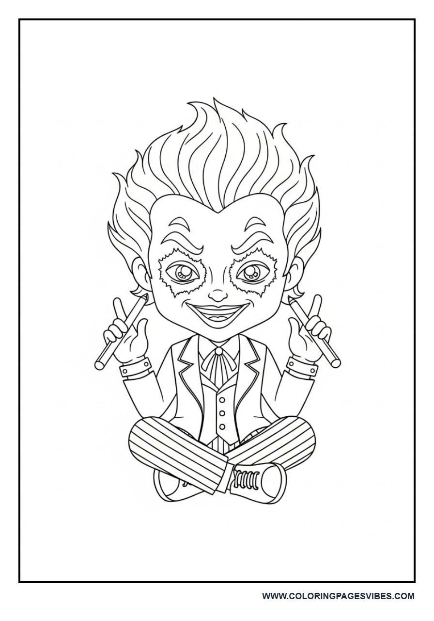 Joker Sitting Relaxed