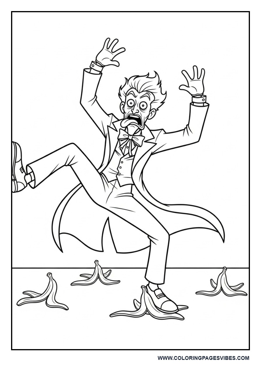 Joker Slipping on Banana Peel