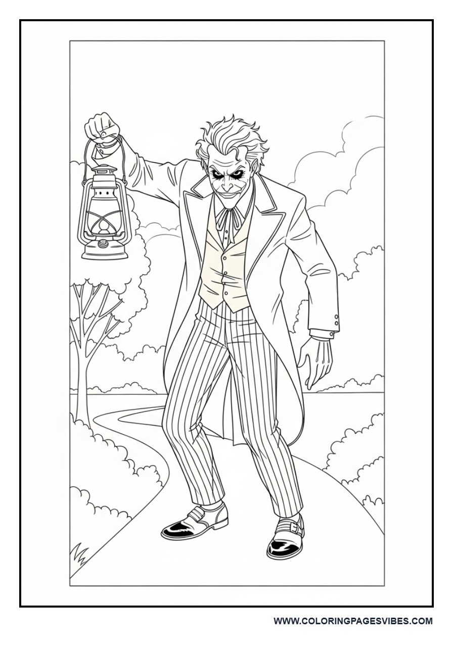 Joker Sneaking with Lantern