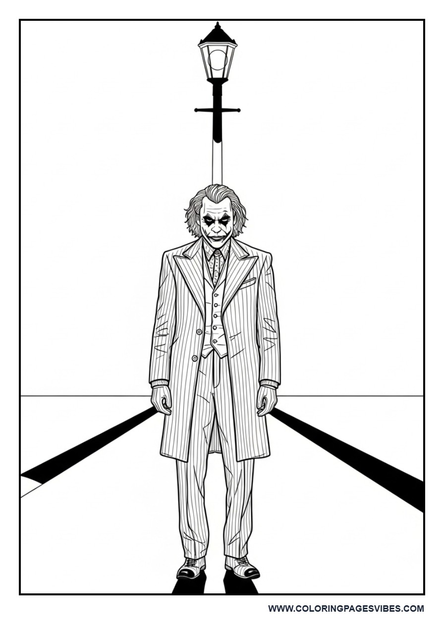 Joker Standing Under Street Light