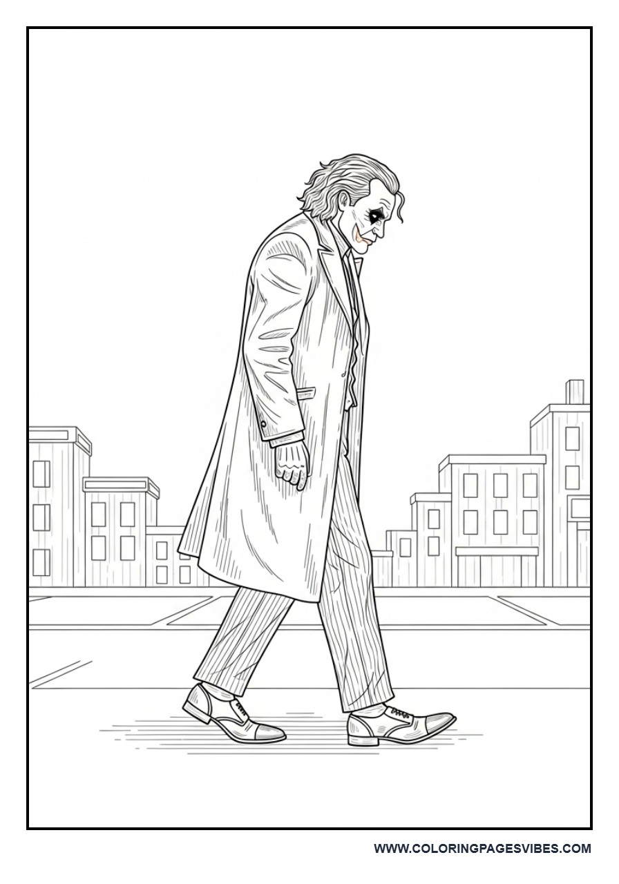 Joker Walking Alone Street Scene