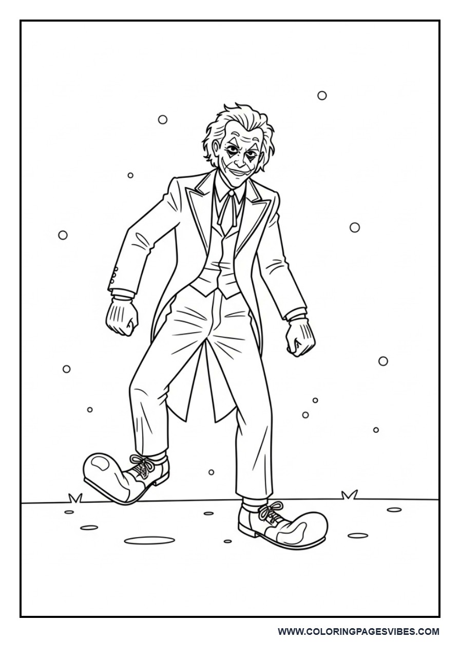 Joker Wearing Oversized Shoes