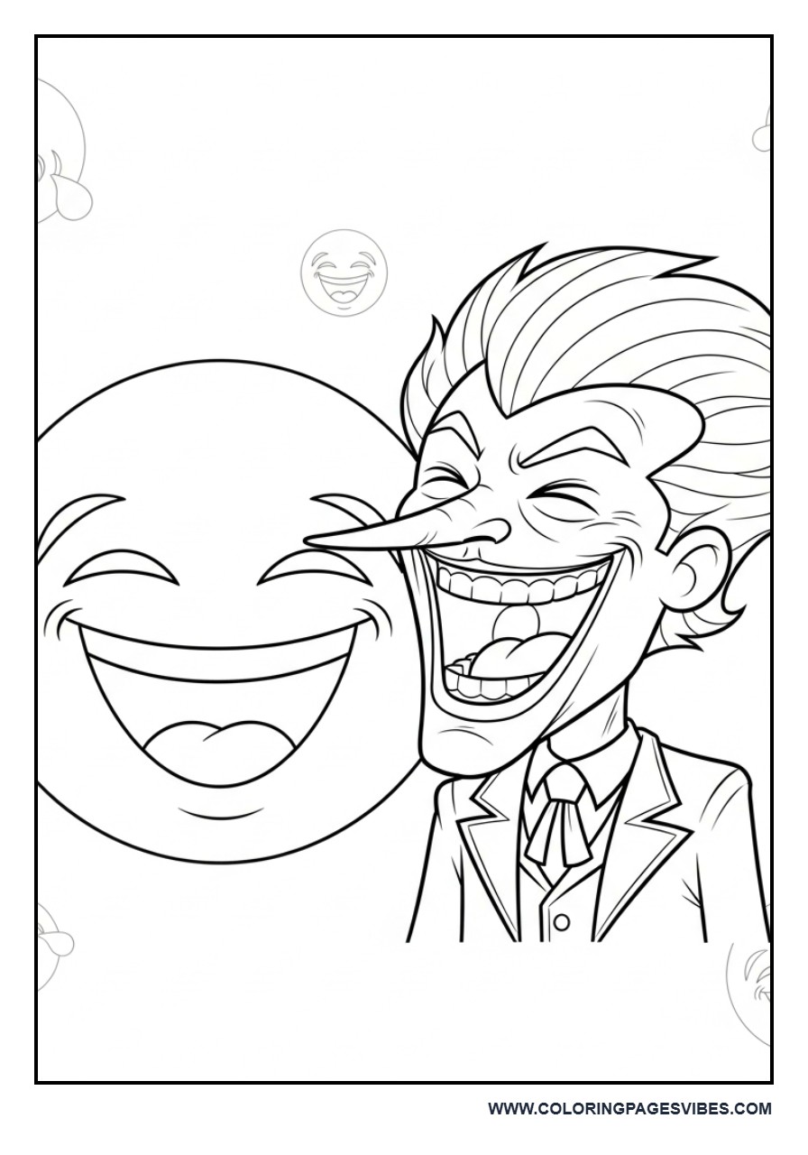 Joker with Big Laughing Emoji