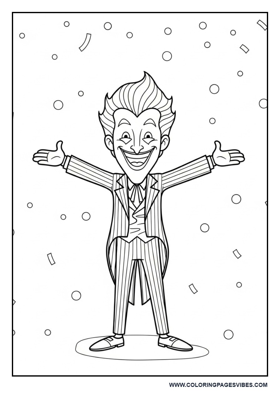 Joker with Confetti Celebration