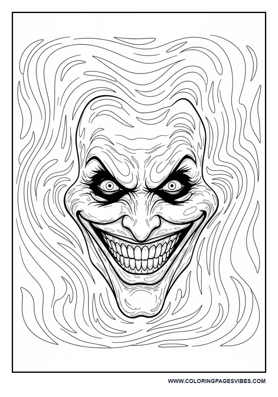 Joker with Distorted Smile
