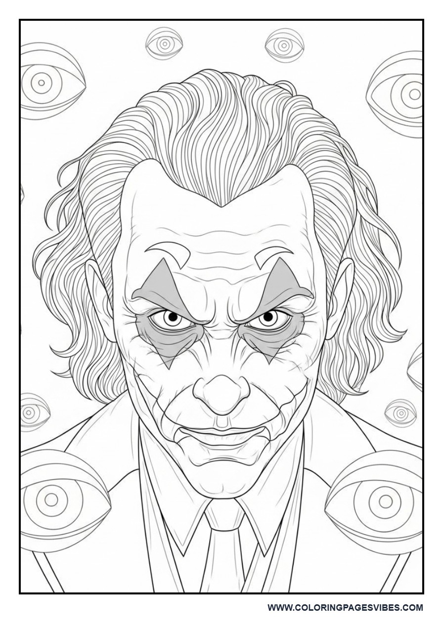 Joker with Floating Eyes Symbols