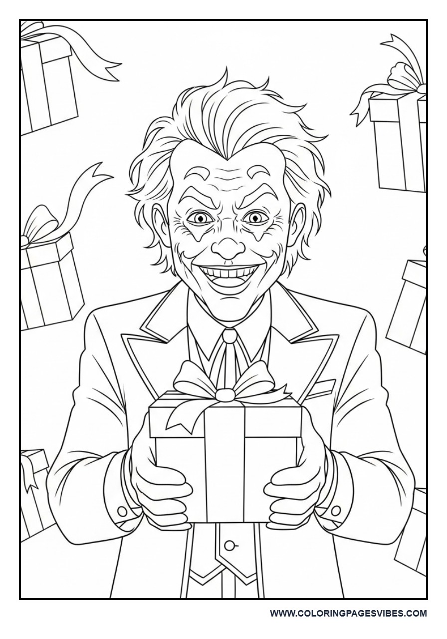 Joker with Gift Boxes