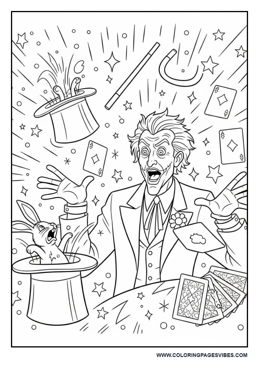 Joker with Magic Trick Gone Wrong