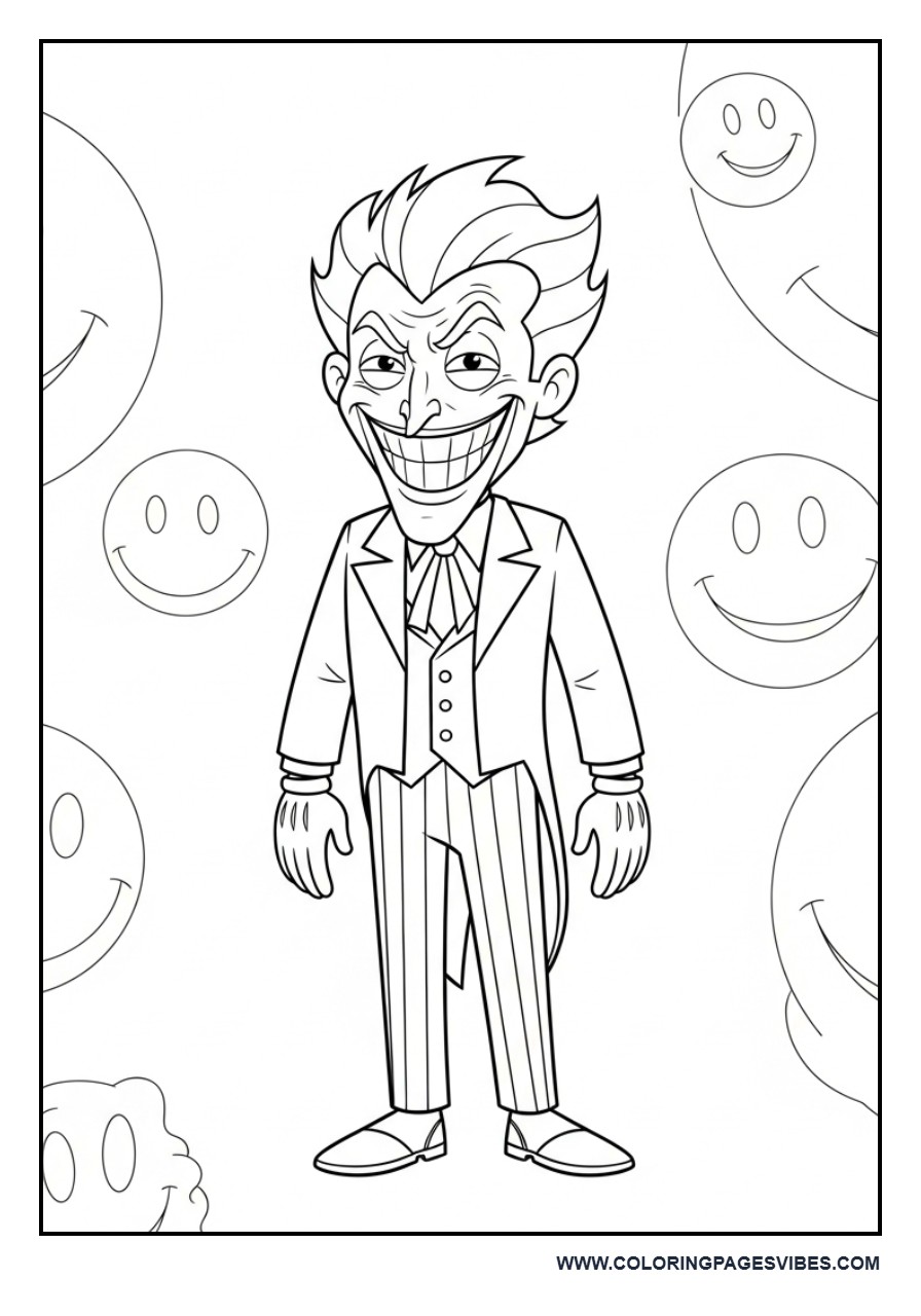Joker with Smiley Faces Background